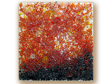 Amber square bowl - Judith Menges